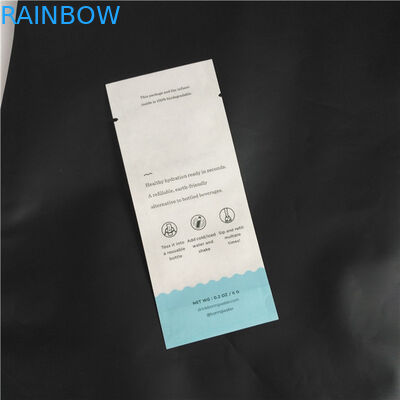 Ecoの友人の生物分解性のクラフト紙PLAの混合の食糧粉のスパイスの包装は3つの側面のシールの袋を袋に入れる