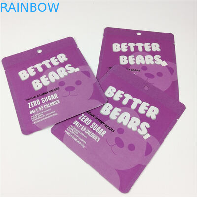 クッキー粘着性CBD Ediblesくまのジッパー ホイルの袋MOPP 200ミクロン