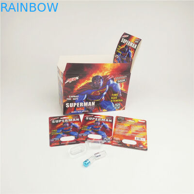 男性の強化のカプセルのためにサイ10kプラチナまめの紙カードの熱い押すこと