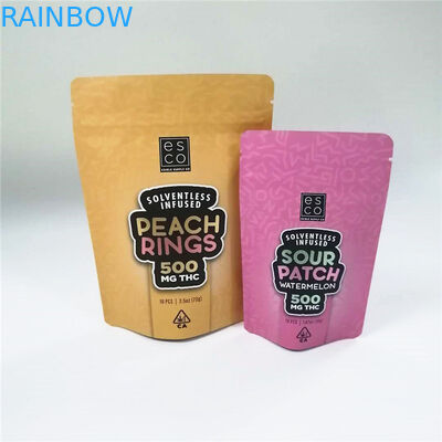 MOPP CMYKマイラーの臭いの証拠の袋Cbd Thcはジッパーの袋を立てる