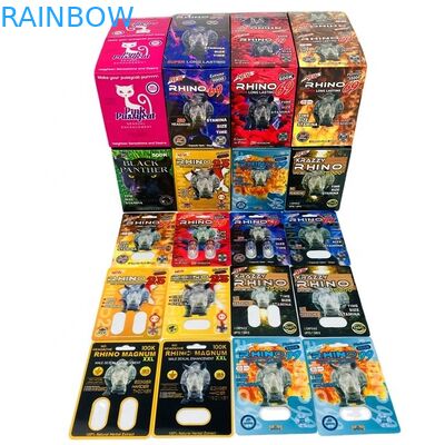 ディスプレイ・ケースが付いているホログラムSGSの性の丸薬まめカード500k 3Dまめの紙カード