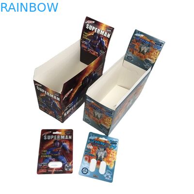 ディスプレイ・ケースが付いているホログラムSGSの性の丸薬まめカード500k 3Dまめの紙カード