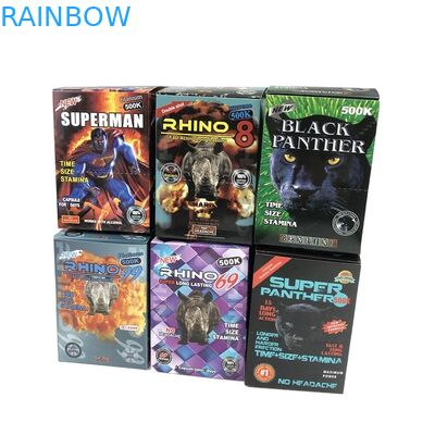 ディスプレイ・ケースが付いているホログラムSGSの性の丸薬まめカード500k 3Dまめの紙カード