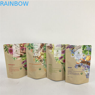 Cmyk 1.2C MPETは茶/コーヒーのためのジッパーの袋1.5C PAを立てる