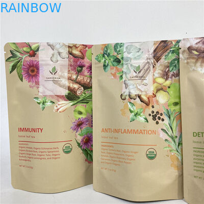 Cmyk 1.2C MPETは茶/コーヒーのためのジッパーの袋1.5C PAを立てる