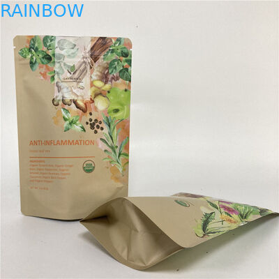 Cmyk 1.2C MPETは茶/コーヒーのためのジッパーの袋1.5C PAを立てる