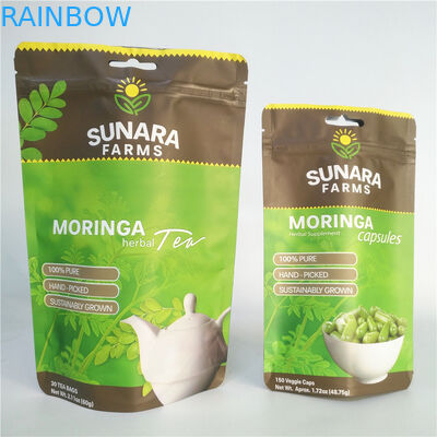 茶/ナットのための薄板にされたフィルムVMPET SGSのResealable食品包装袋110mic