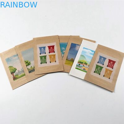 コーン スターチSGS MOPP 50micのフルーツのペーパー包装袋PLAは並んだ