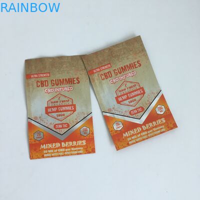 ジップ ロック式のインド大麻の花プラスチックCBDを印刷して50mg 100mg GummiesのZiplockのマイラーの包装袋を注ぎこんだ