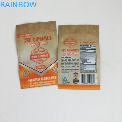 ジップ ロック式のインド大麻の花プラスチックCBDを印刷して50mg 100mg GummiesのZiplockのマイラーの包装袋を注ぎこんだ