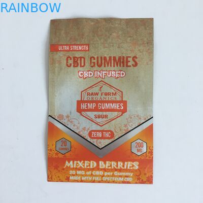ジップ ロック式のインド大麻の花プラスチックCBDを印刷して50mg 100mg GummiesのZiplockのマイラーの包装袋を注ぎこんだ