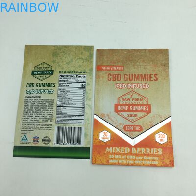 注文の印刷された1g 3.5gは臭いの証拠のジッパー粘着性くまCBDの小さい立場食用3.5gマイラーの雑草袋をリサイクルする