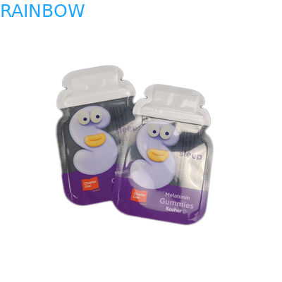 Cbのジッパー ロック袋を包む粘着性キャンデーの書類封筒の注文のプラスチック袋を包む注文の形3の側面のシール ホイル