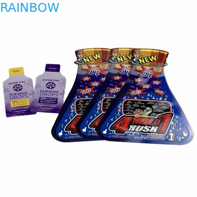 注文の形の小さいプラスチック書類封筒CBD粘着性キャンデーの軽食の袋のピーナッツ バターの磨き粉を印刷するデジタル