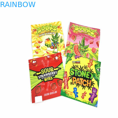 CMYK SGSのグラビア印刷の臭いの証拠のジップ ロック式の袋は子供抵抗力がある110micを立てる