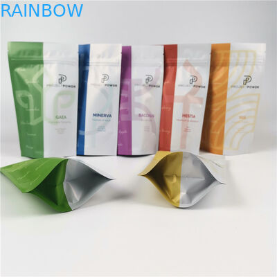 食糧はDoypackを袋に入れる草の香の包装のAL 0.7Cの草の立場の袋を粉にする