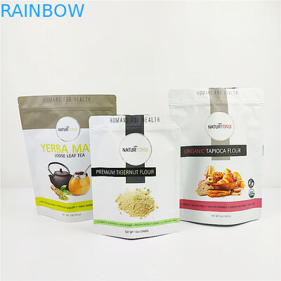 100mic CMYKのプラスチック包装の袋の穀物ISOのグラビア印刷 マイラーは袋を立てる