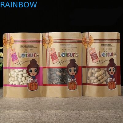 100micクラフト紙 スタンドアップ式袋のコーヒーCMYK食糧ペーパー ジップ ロック式袋