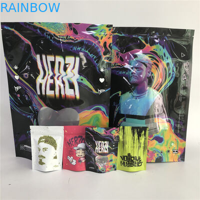 注文の印刷された種の雑草はシガーの覆いを煙らす包装のこはく色の葉タバコPouch/Bluntが包装の袋を包む