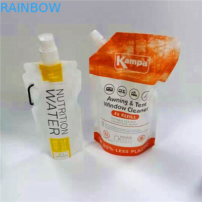 粉末洗剤のアルミニウム口の袋の液体洗剤の口袋のための口そしてふたが付いている液体の詰め替え式袋