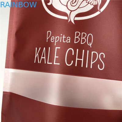 茶の上のアルミニウム食品包装袋の無光沢の効果のプラスチック薄板にされた立場は破片のための野菜の袋の袋を混合した