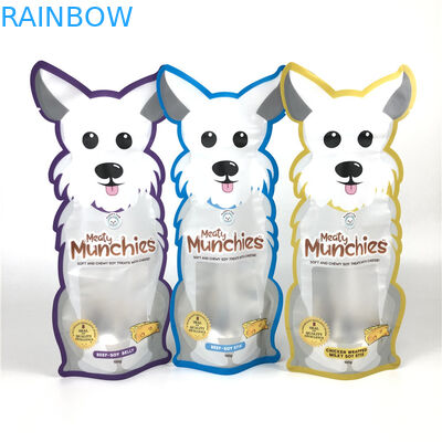 Resealable Plastic Zip Lock Dog Treats Packaging With Clear Window Soft Touch Plastic 3.5g Packsの のマイラーの のBagsの注文の 