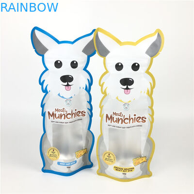 Resealable Plastic Zip Lock Dog Treats Packaging With Clear Window Soft Touch Plastic 3.5g Packsの のマイラーの のBagsの注文の 