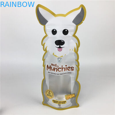 Resealable Plastic Zip Lock Dog Treats Packaging With Clear Window Soft Touch Plastic 3.5g Packsの のマイラーの のBagsの注文の 
