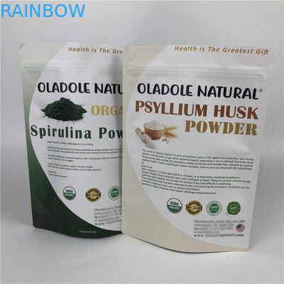 注文の印刷の破片のジッパー ロックは袋の白いクラフトの紙袋を立てる