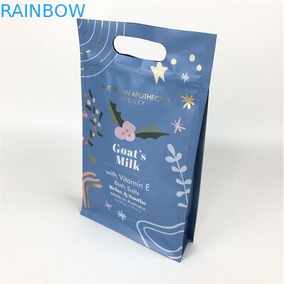 ボディのためのハンドルが付いている平底のジッパー ロックの食品等級の平底袋は包装をごしごし洗う