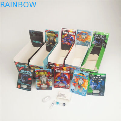 丸薬Rhino Capsule Blister Packaging Paper Cards Rhino 7 200mic Recycledのペーパー