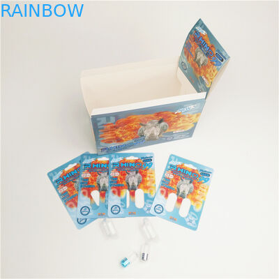 90mic Rhino 69 Pill Capsule Cards Holographic Cardboard 3D Packaging Cards