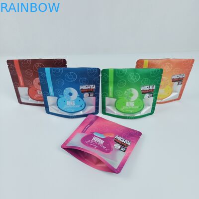 10Cグラビア印刷の立場のジッパー袋は3.5g 7gを取り除く麻MOPP 120micを型抜きした