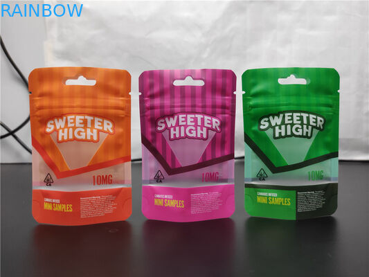 マイラー袋のプラスチック包装の臭いの証拠の上のCBDキャンデーの食糧立場