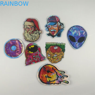 Gummiesの愉快なインド大麻のジッパーの袋は型抜きされた形7gを袋に入れる