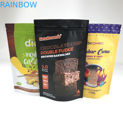 ジッパーが付いている袋の上の食品等級のジッパー ロックのポリ袋のアルミ ホイルの立場