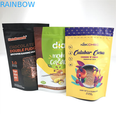 ジッパーが付いている袋の上の食品等級のジッパー ロックのポリ袋のアルミ ホイルの立場