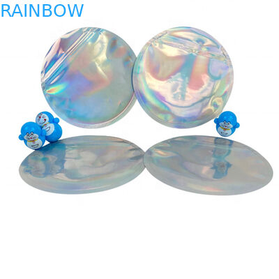3.5gを包む円のホログラムのマイラーのジッパー ホイルの袋4インチ5インチ（直径）