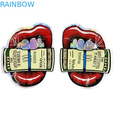 臭いの証拠のマイラーEdiblesのポリ袋の花の種のレーザー光線写真丸型袋3.5G