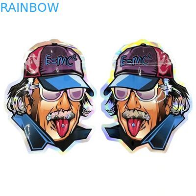 臭いの証拠のマイラーEdiblesのポリ袋の花の種のレーザー光線写真丸型袋3.5G