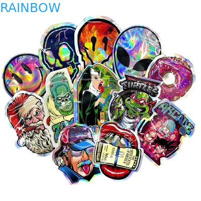 円不規則なResealable型抜きされたキャンデーの袋の習慣はマイラー袋3.5G 7Gを形づける