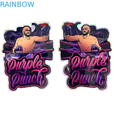 円不規則なResealable型抜きされたキャンデーの袋の習慣はマイラー袋3.5G 7Gを形づける