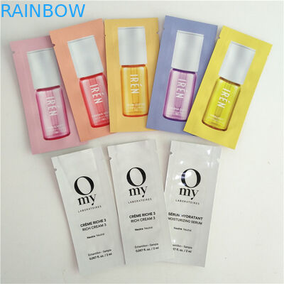 ヒート シールされた化粧品は平らな袋マイラーが3つの側面のシール袋を失敗させる包装の磨き粉を見本抽出する