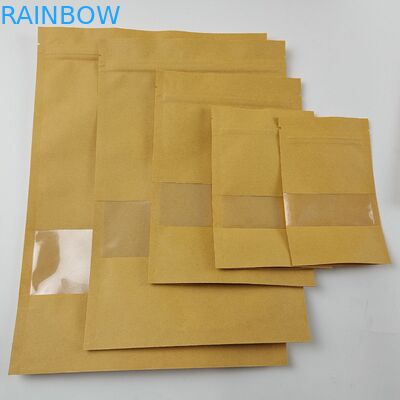 自己の食糧軽食のための永続的なDoypackクラフト紙袋はフルーツのクッキーの茶を乾燥した