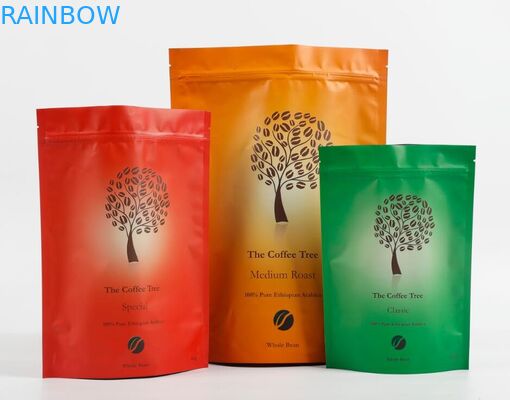 Doypackのクッキーの軽食袋のジッパーが付いている包装の麻袋の上の柔らかいタッチの立場