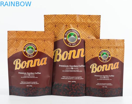 Doypackのクッキーの軽食袋のジッパーが付いている包装の麻袋の上の柔らかいタッチの立場