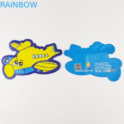 スペシャルは注文の印刷されたマイラーを袋に入れるジッパーが付いている型抜きされた不規則な袋を形づけた