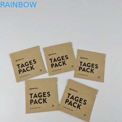 注文のロゴのヒート シール3の側面のシール袋の平らなクラフト紙のアルミ ホイルの袋袋