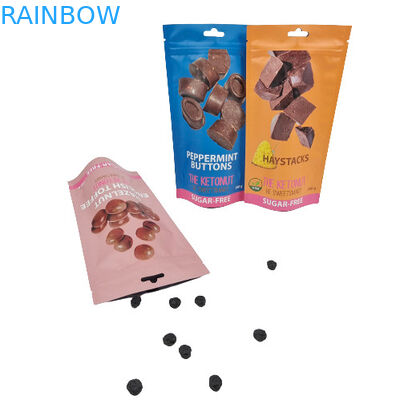 食品等級の上の着色された食糧パッキング袋の立場はアルミ ホイルのマイラーのジッパー ロック袋を薄板にした