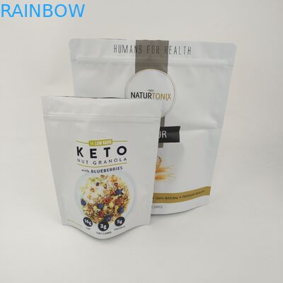 3.5gの食用食品の包装袋のマイラーはジッパーの窓が付いている袋を立てます